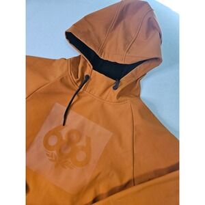 686 Waterproof Hoody Mens Large Copper Orange infiDRY 10K Softshell Snow Jacket